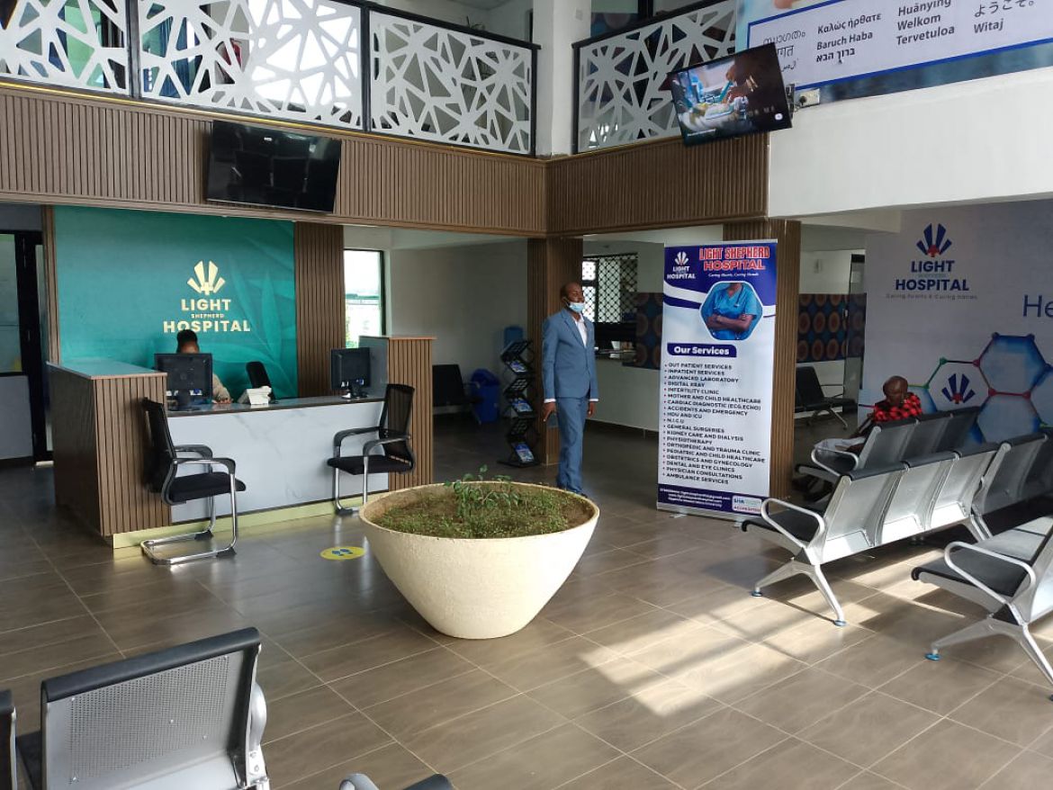 Light Shepherd Hospital Core Values displayed on a board